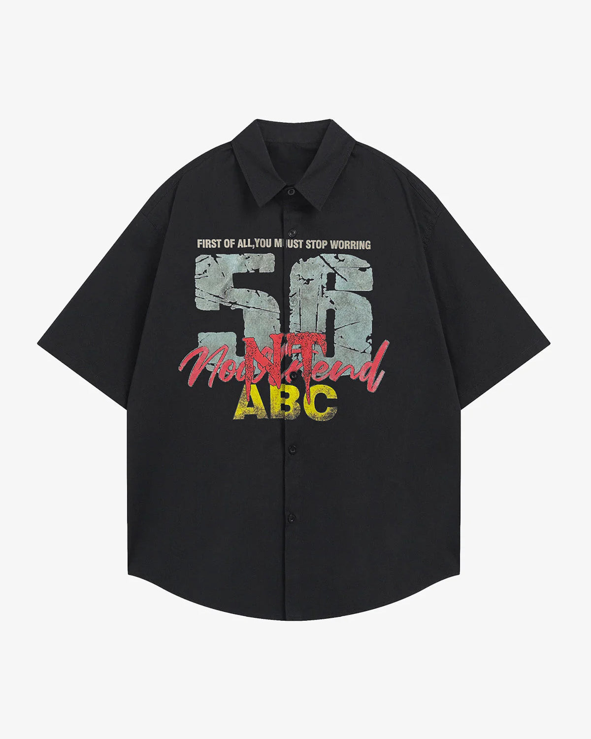 Bold Graphic Casual Short Sleeve Shirt-Shirts-Grimstrike