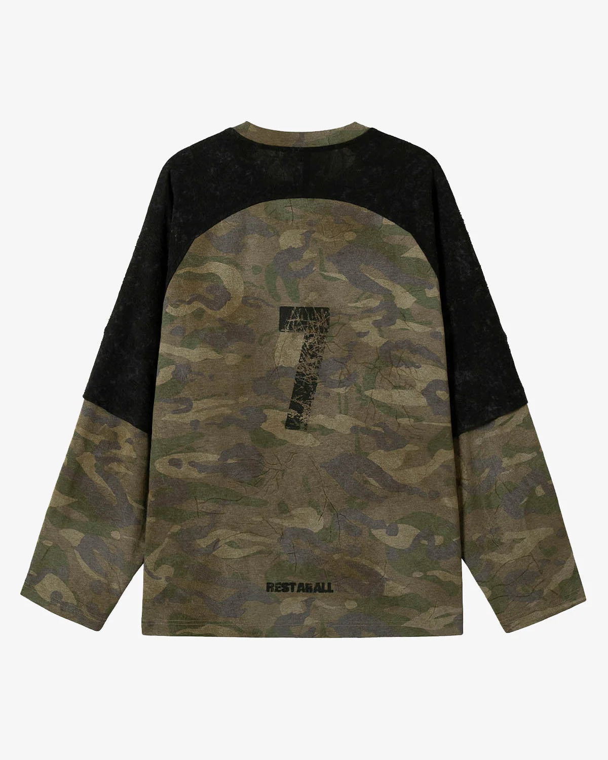Camo Layered Long Sleeve T Shirt-Shirts-Grimstrike