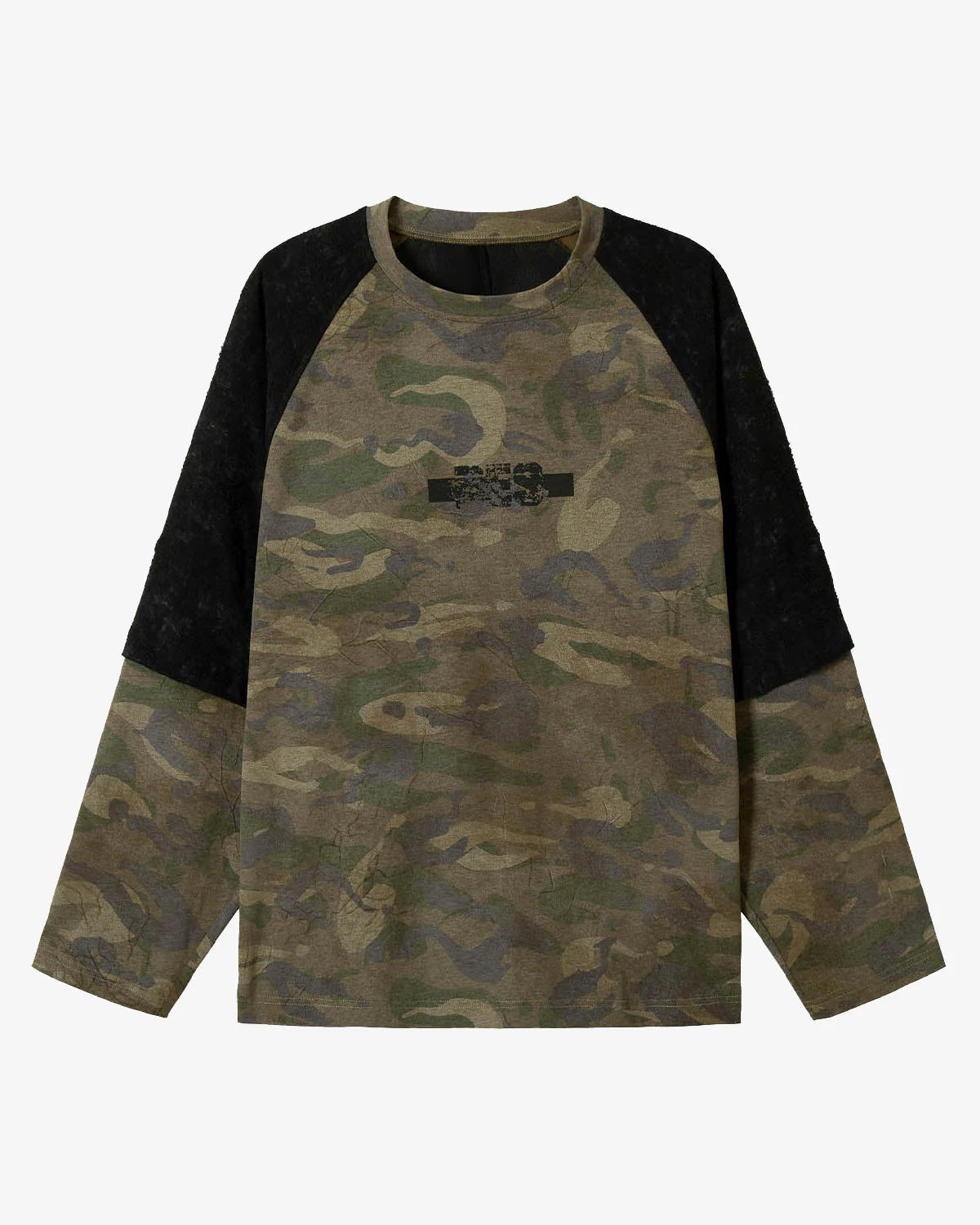 Camo Layered Long Sleeve T Shirt-Shirts-Grimstrike