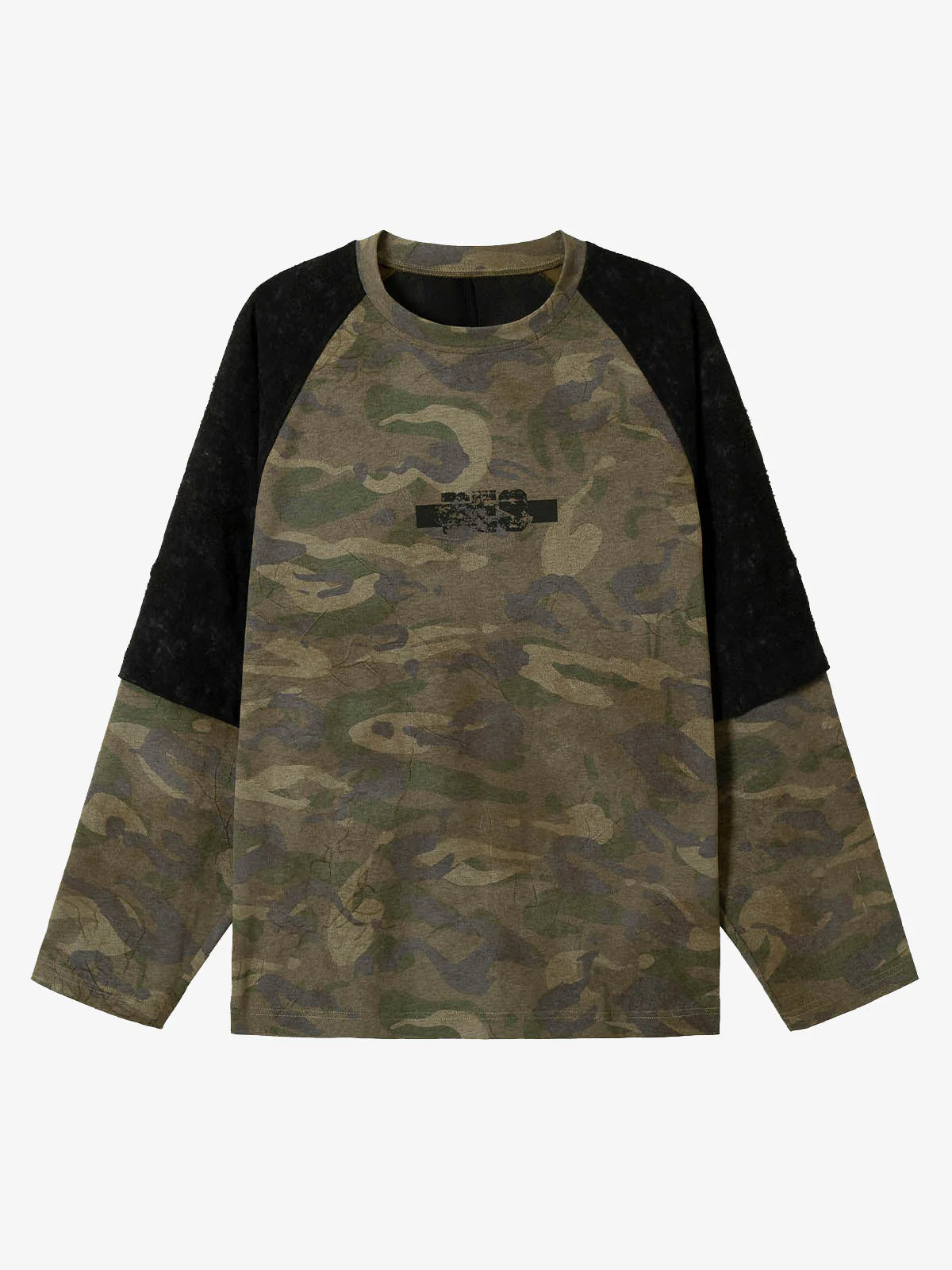 Camo Layered Long Sleeve T Shirt-Shirts-Grimstrike