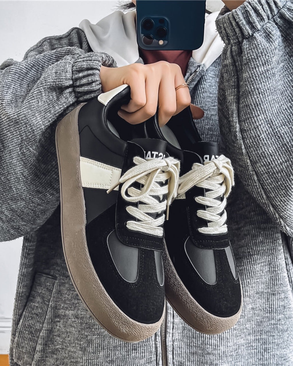 Chunky Platform Low-Top Sneakers-shoes-Grimstrike