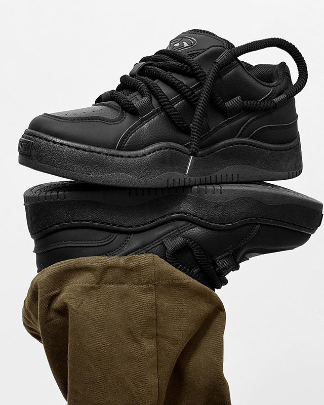 Chunky Rope Lace Platform Shoes-shoes-Grimstrike