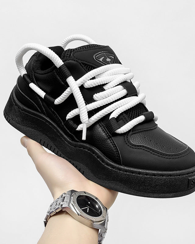 Chunky Rope Lace Platform Shoes-shoes-Grimstrike