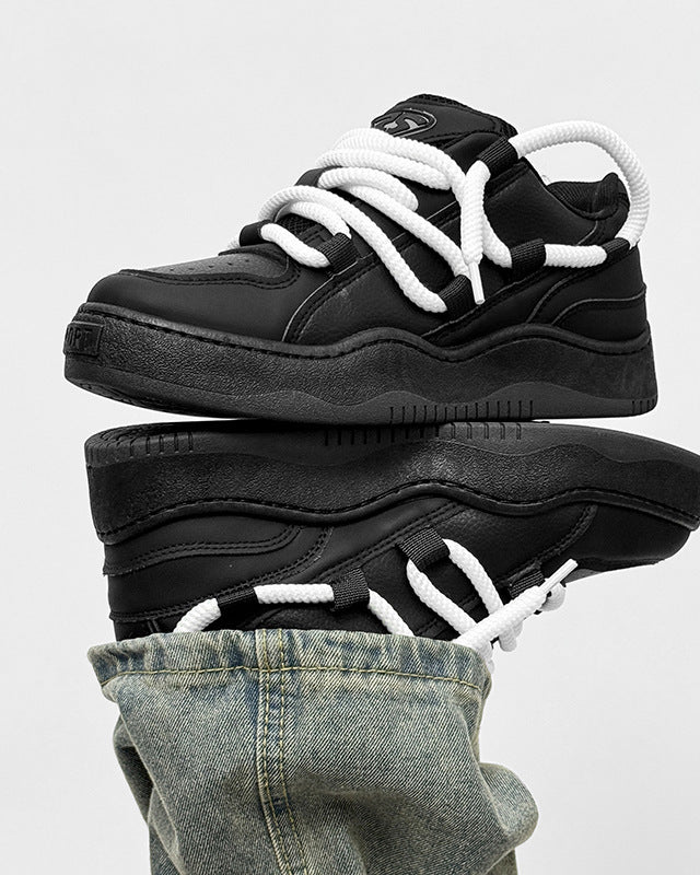 Chunky Rope Lace Platform Shoes-shoes-Grimstrike