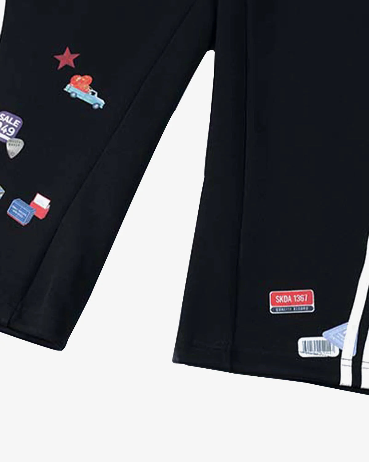 Curved Stripe Barrel Sweatpants-pants-Grimstrike