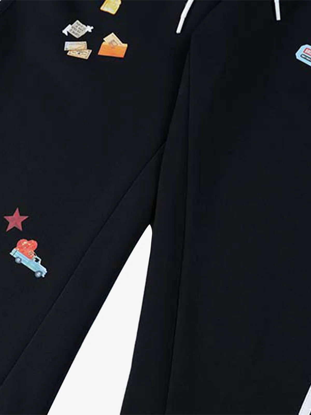 Curved Stripe Barrel Sweatpants-pants-Grimstrike