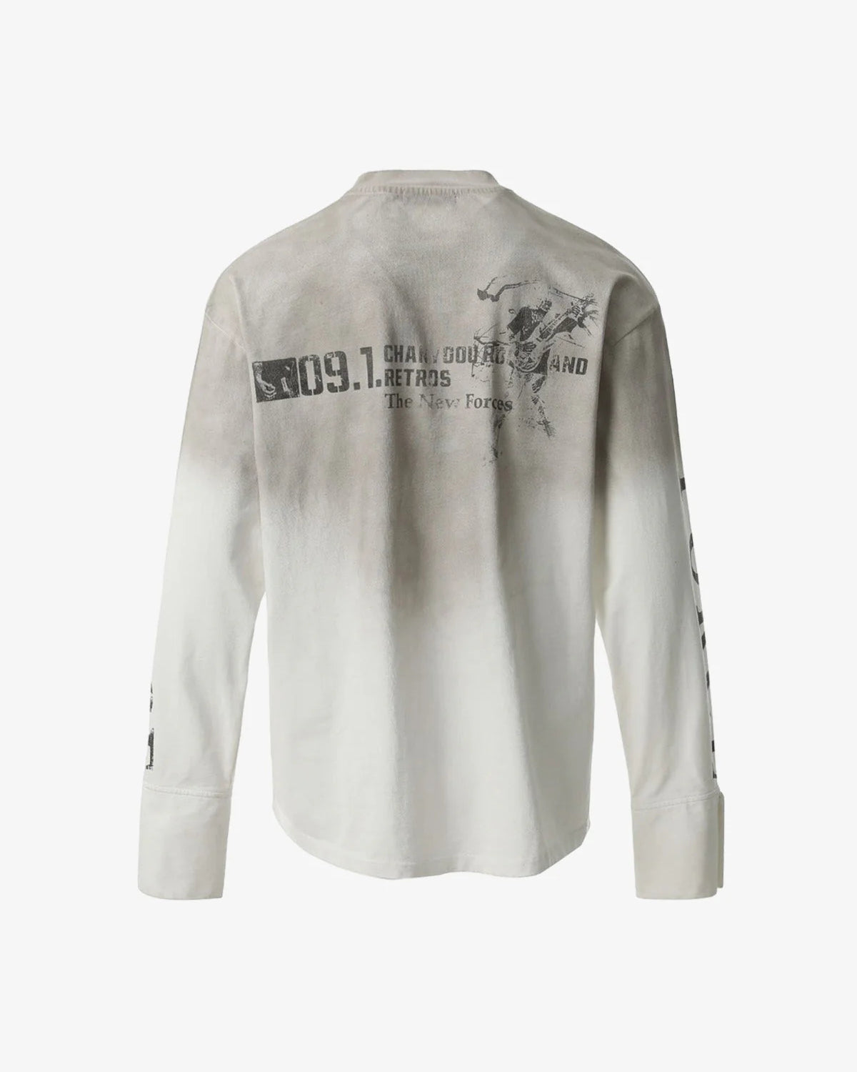 Distressed Number 09 Long Sleeve T Shirt-Shirts-Grimstrike