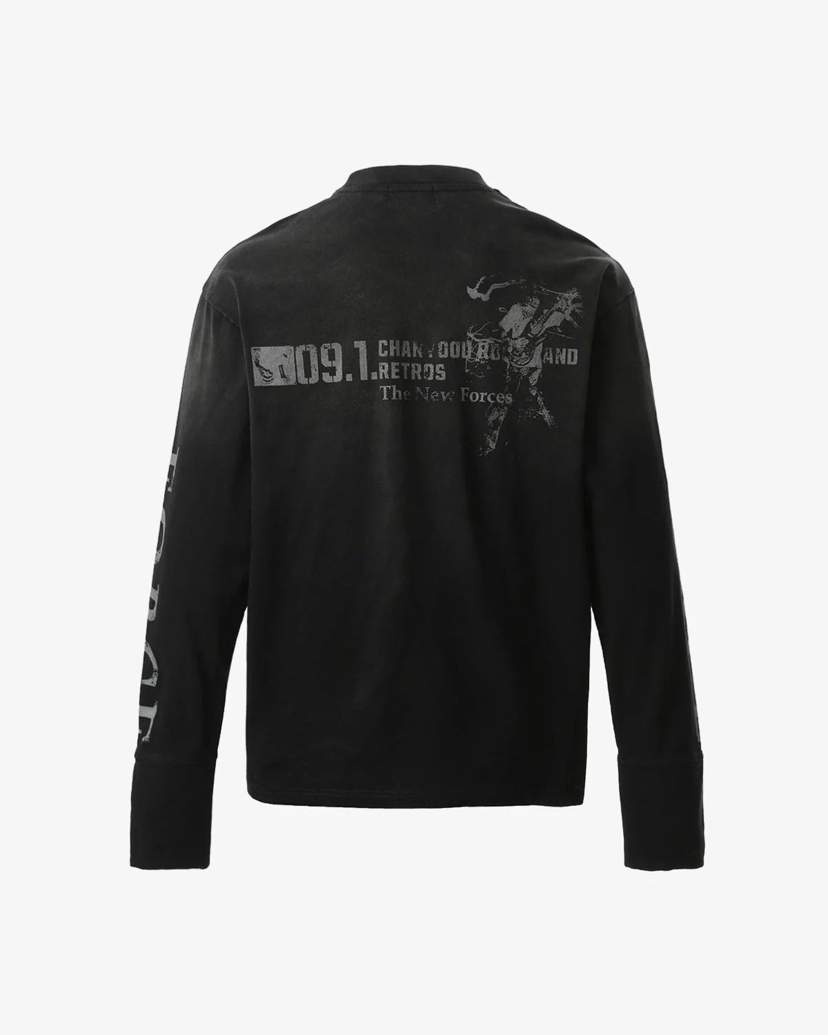 Distressed Number 09 Long Sleeve T Shirt-Shirts-Grimstrike