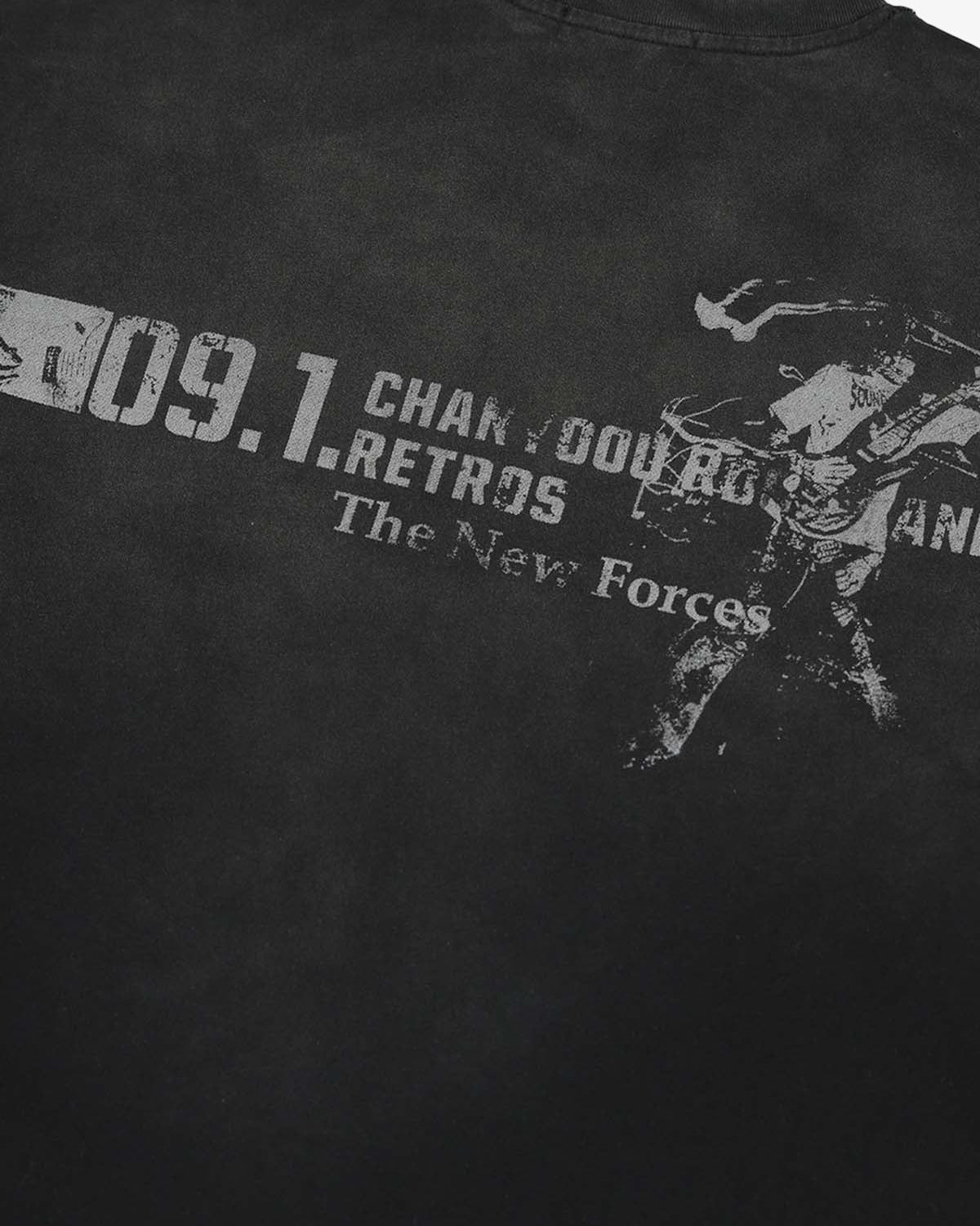 Distressed Number 09 Long Sleeve T Shirt-Shirts-Grimstrike