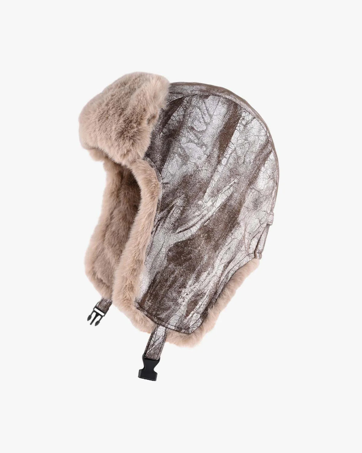 Faux Leather Fur-Lined Trapper Hat-Hats-Grimstrike