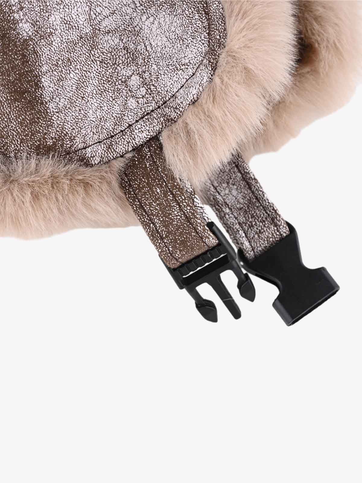 Faux Leather Fur-Lined Trapper Hat-Hats-Grimstrike