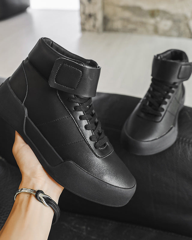 High-Top Sculpted Platform Sneakers-shoes-Grimstrike