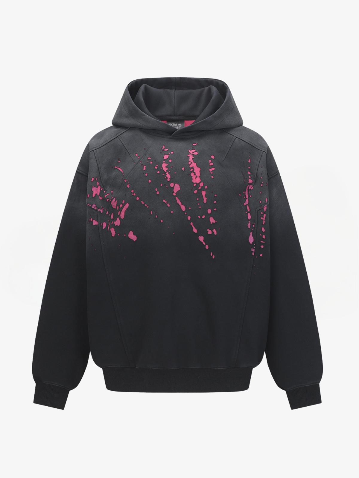 Oversized Paint Detail Hoodie-Hoodies-Grimstrike