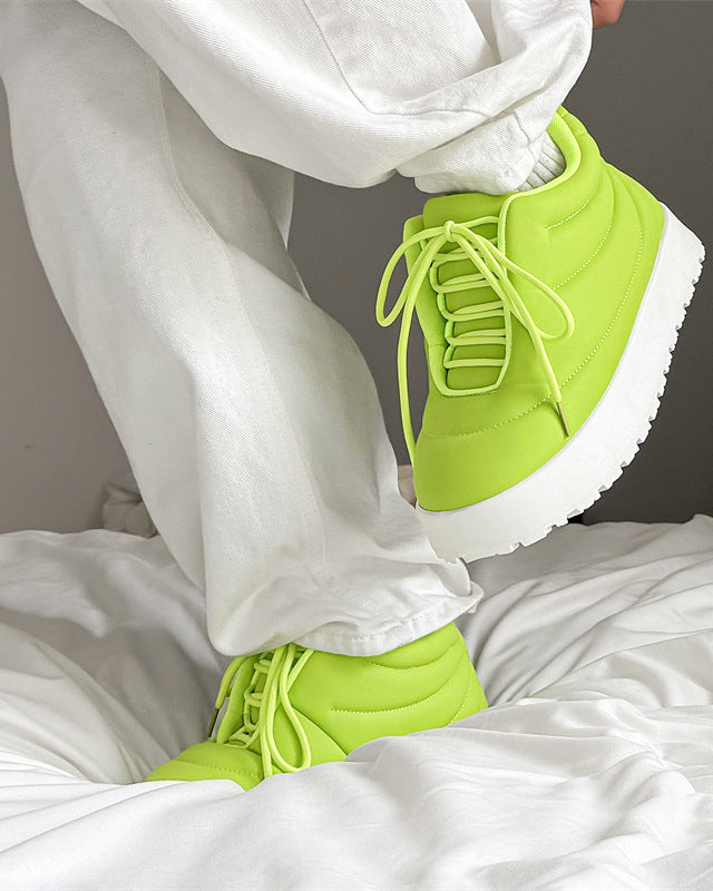 Padded Platform Lace Shoes-shoes-Grimstrike
