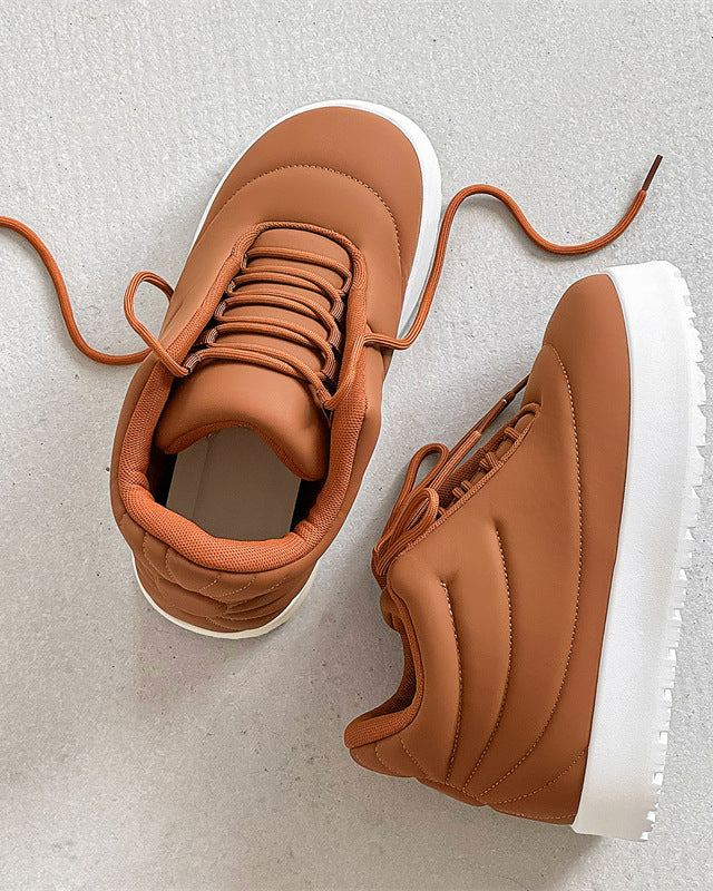 Padded Platform Lace Shoes-shoes-Grimstrike