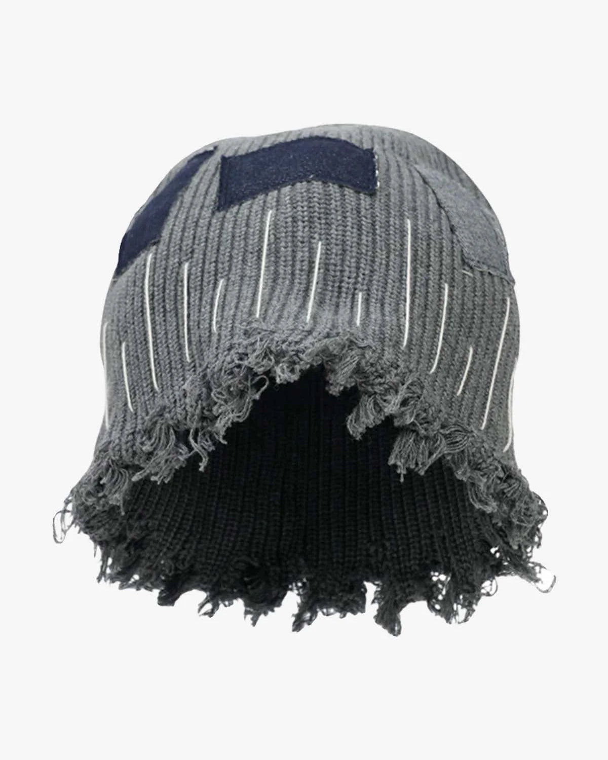 Patchwork Distressed Beanie Hat-Hats-Grimstrike