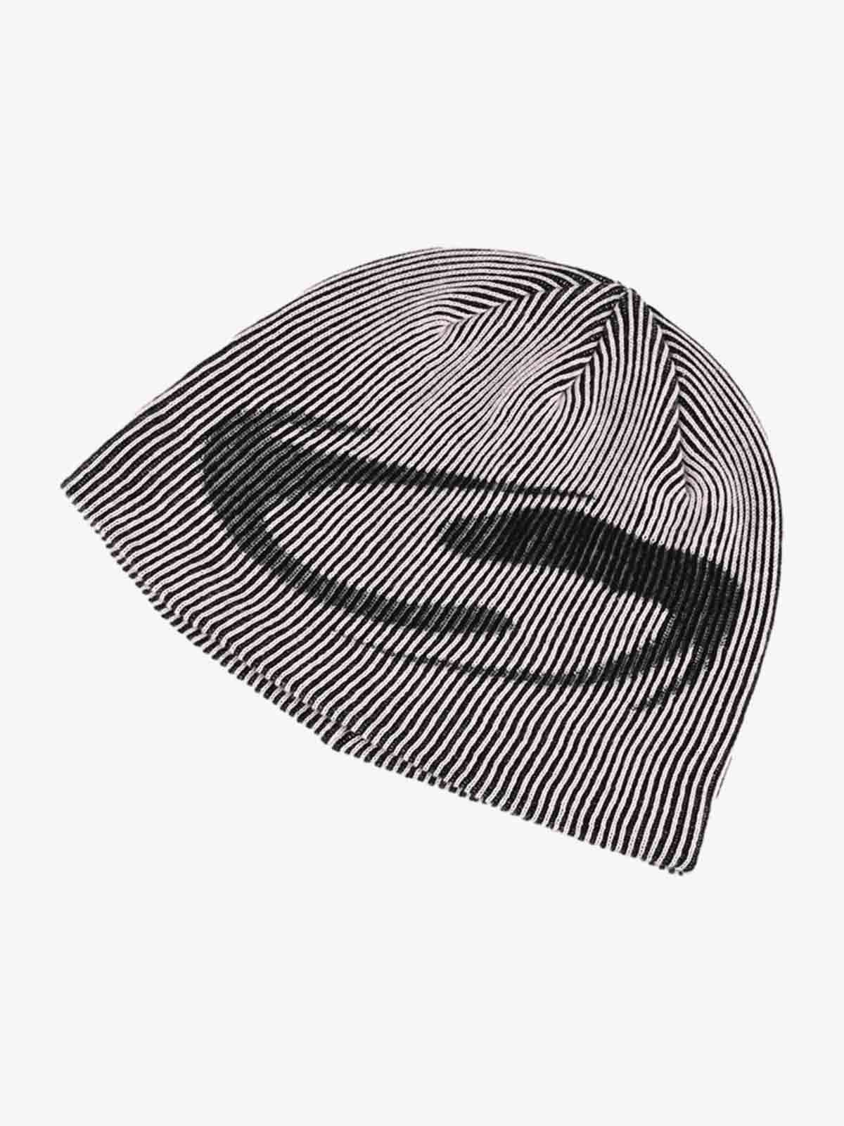 Retro Striped Graphic Knit Beanie-Hats-Grimstrike