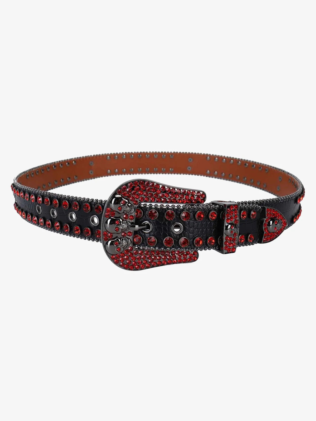 Silver Studded Black Leather Belt-belt-Grimstrike