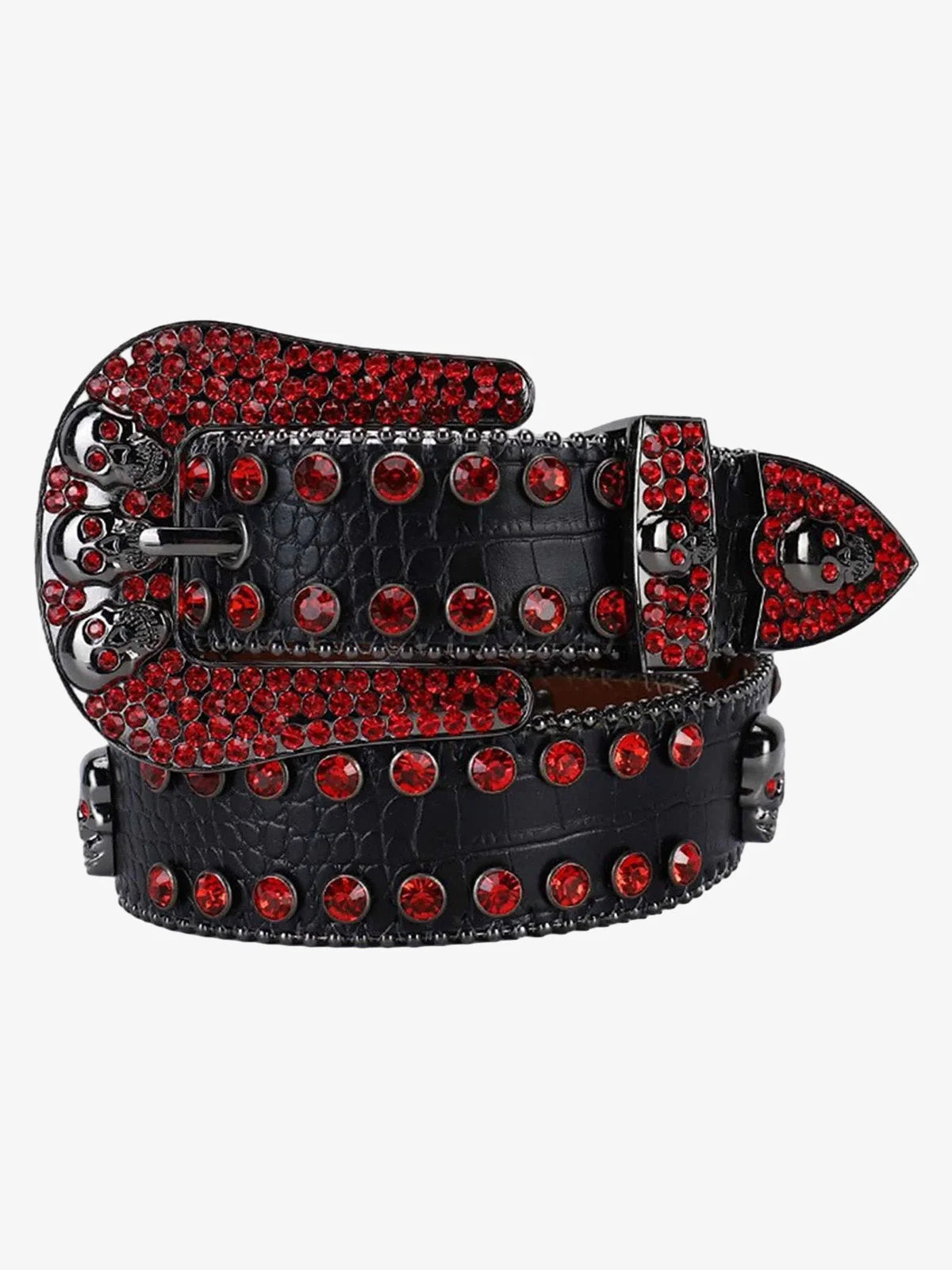 Silver Studded Black Leather Belt-belt-Grimstrike