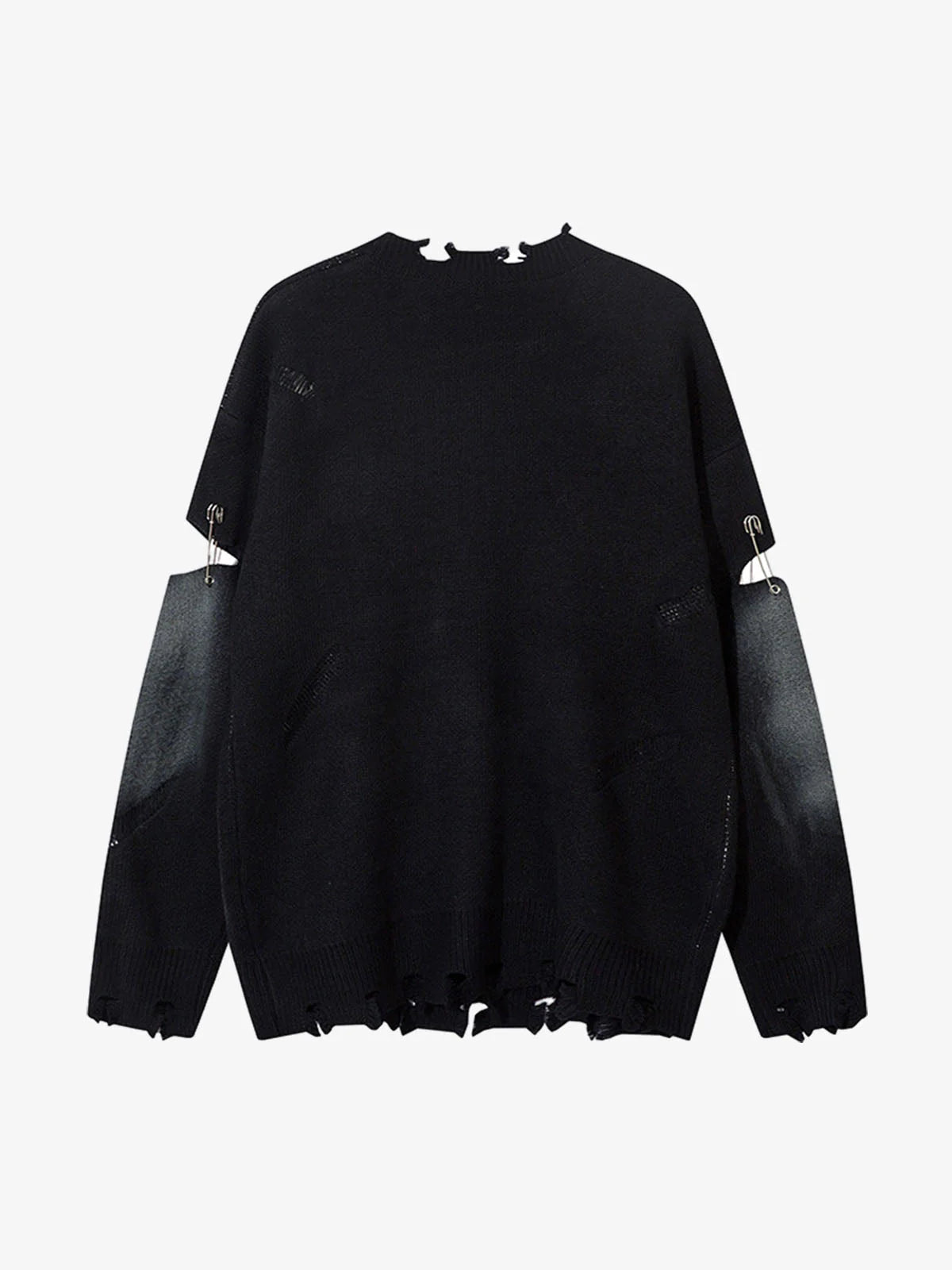 Spray Paint Cross Knit Sweater-sweater-Grimstrike
