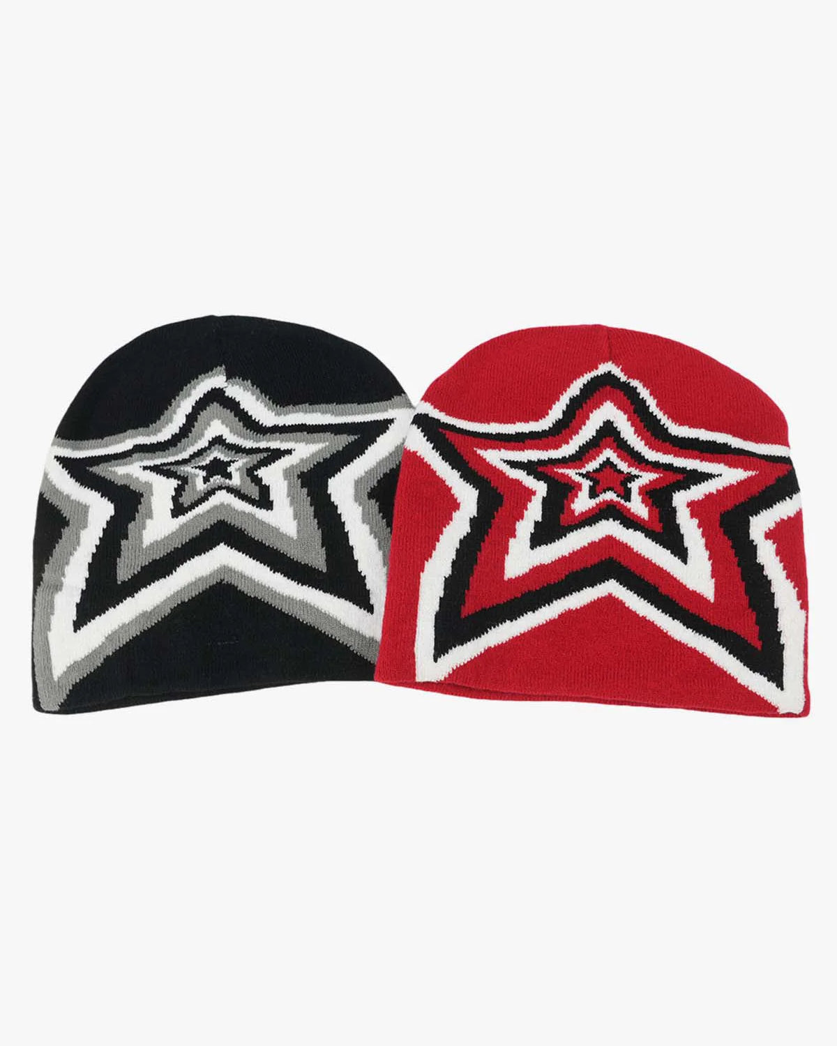 Star Pattern Knit Beanie Hat-Hats-Grimstrike