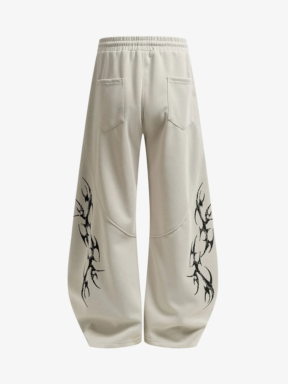 Tribal Print Barrel Wide-Leg Pants-pants-Grimstrike
