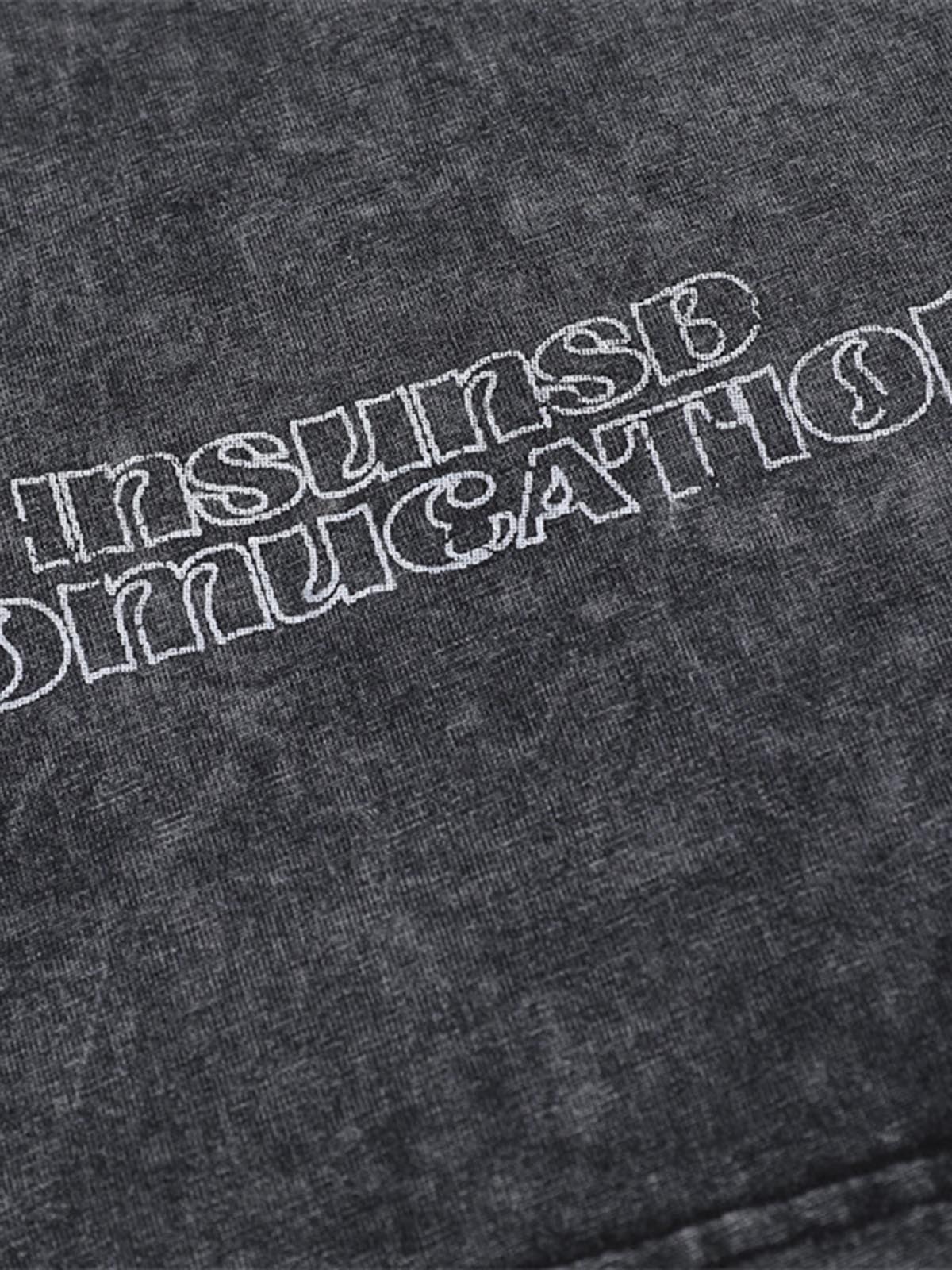 Washed Distressed Embroidered Denim Polo Shirt-Shirts-Grimstrike