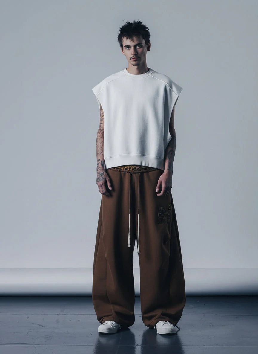 Wide-Leg Patchwork Joggers-pants-Grimstrike