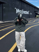 Asymmetric Knit Hooded Sweater-Hoodies-Grimstrike