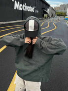 Asymmetric Knit Hooded Sweater-Hoodies-Grimstrike