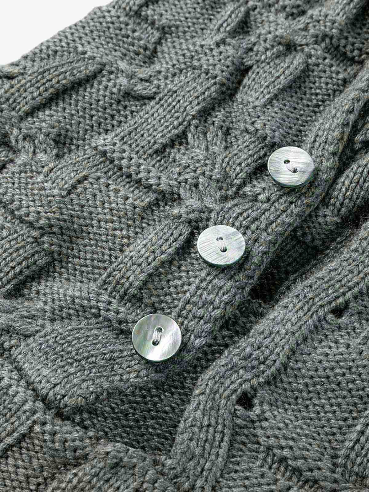 Asymmetric Knit Hooded Sweater-Hoodies-Grimstrike