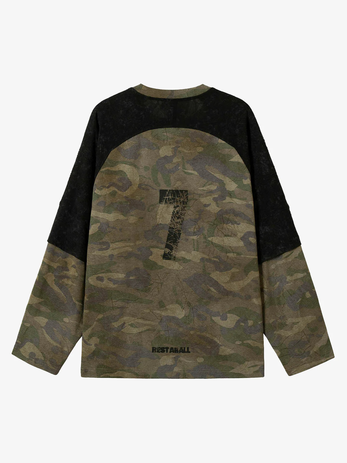 Camo Layered Long Sleeve T Shirt-Shirts-Grimstrike