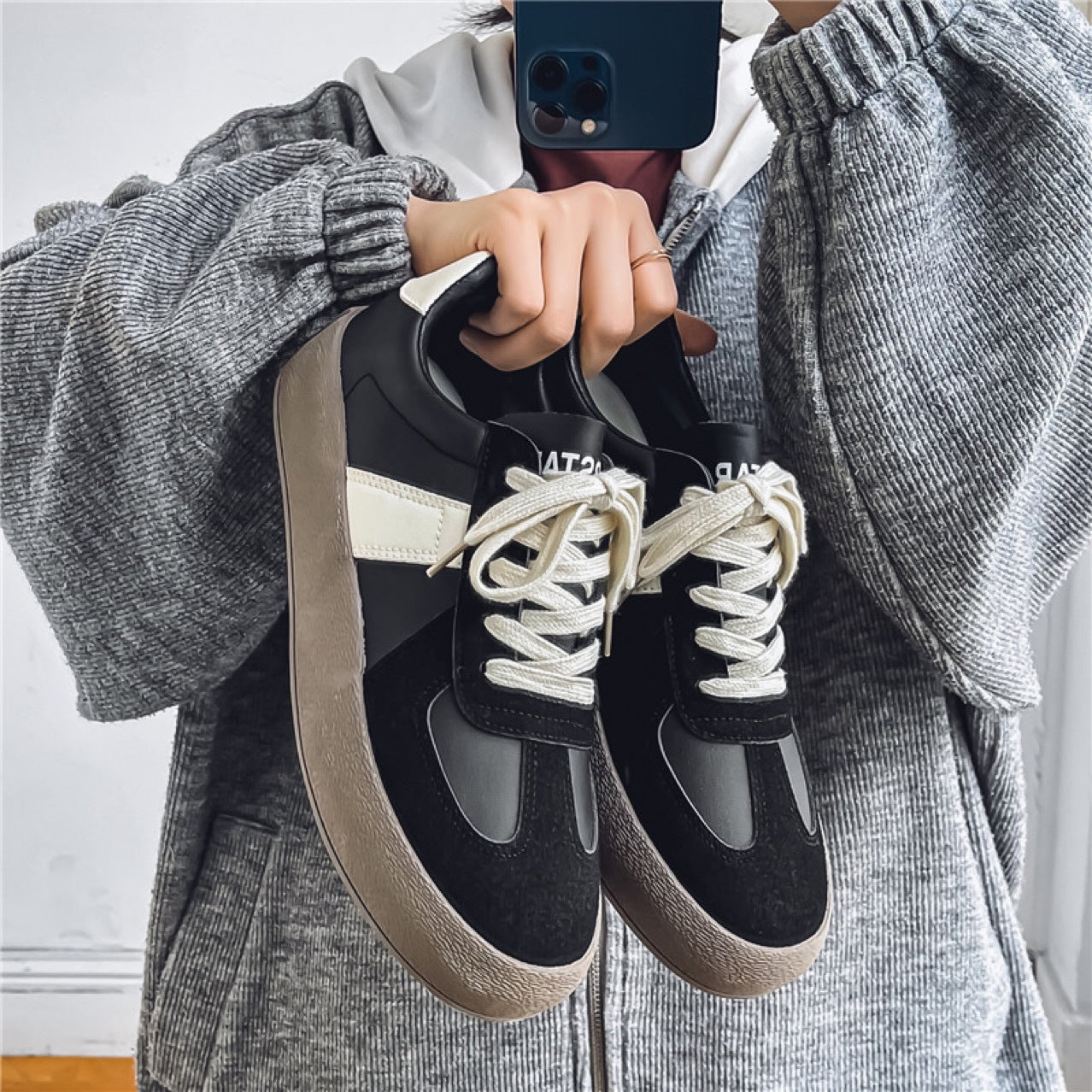 Chunky Platform Low-Top Sneakers-shoes-Grimstrike