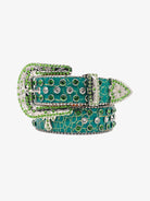 Cracked Diamond Inlaid Punk Belt-belt-Grimstrike