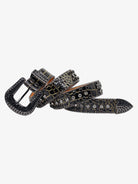 Cracked Diamond Inlaid Punk Belt-belt-Grimstrike
