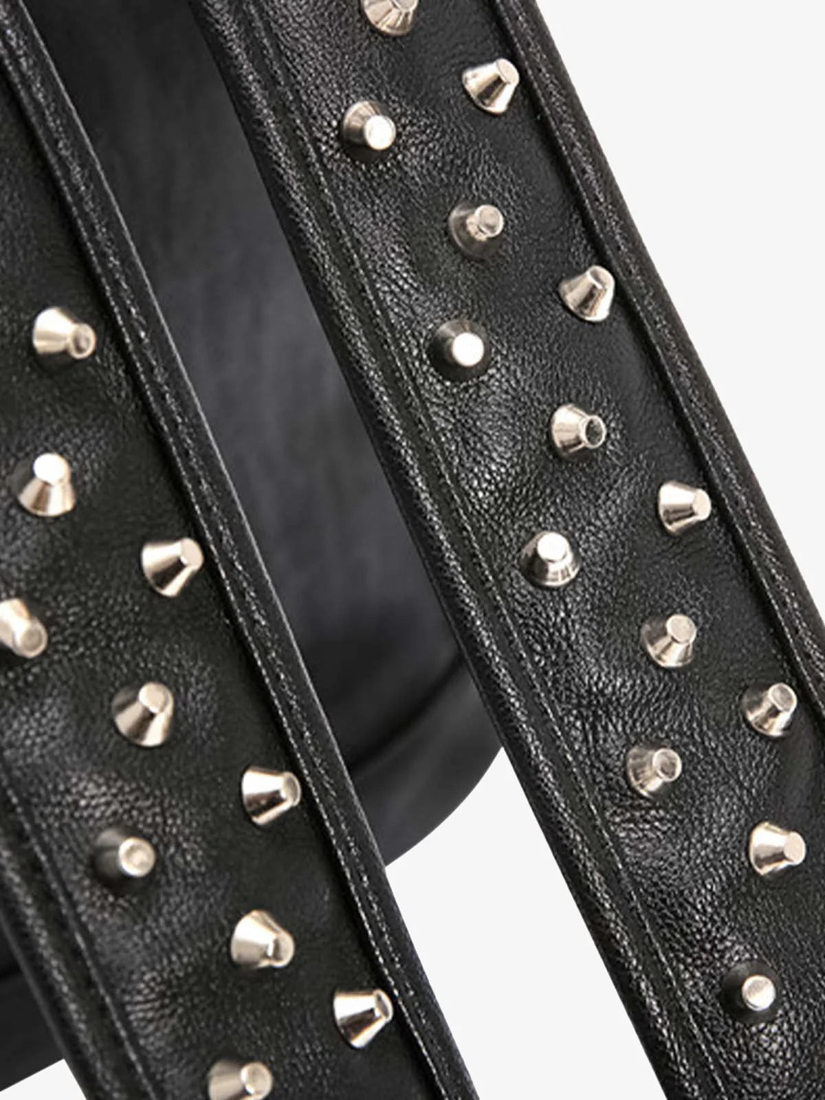 Croc Texture Studded Backpack-bags-Grimstrike