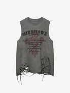 Distressed Graphic Tank Top-tanktop-Grimstrike
