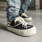 Distressed Low-Top Platform Shoes-shoes-Grimstrike