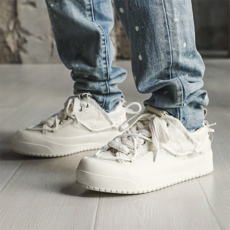 Distressed Low-Top Platform Shoes-shoes-Grimstrike