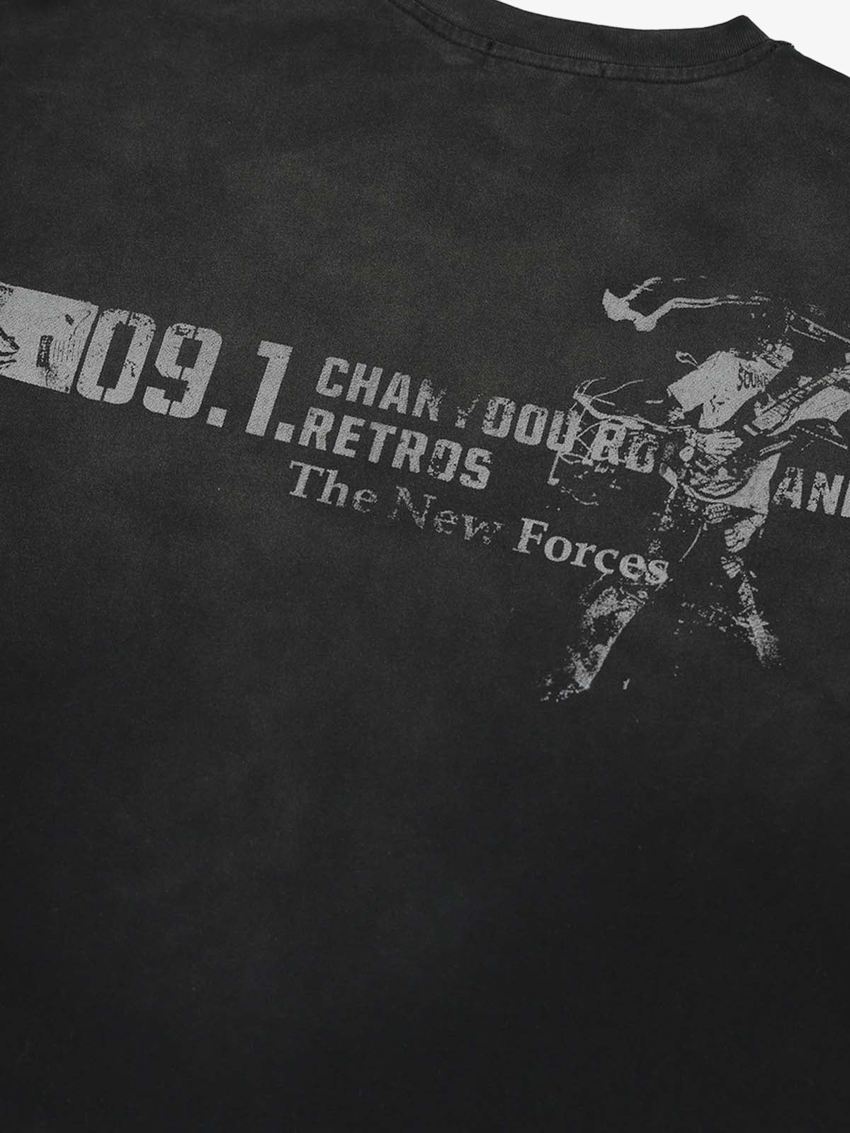 Distressed Number 09 Long Sleeve T Shirt-Shirts-Grimstrike