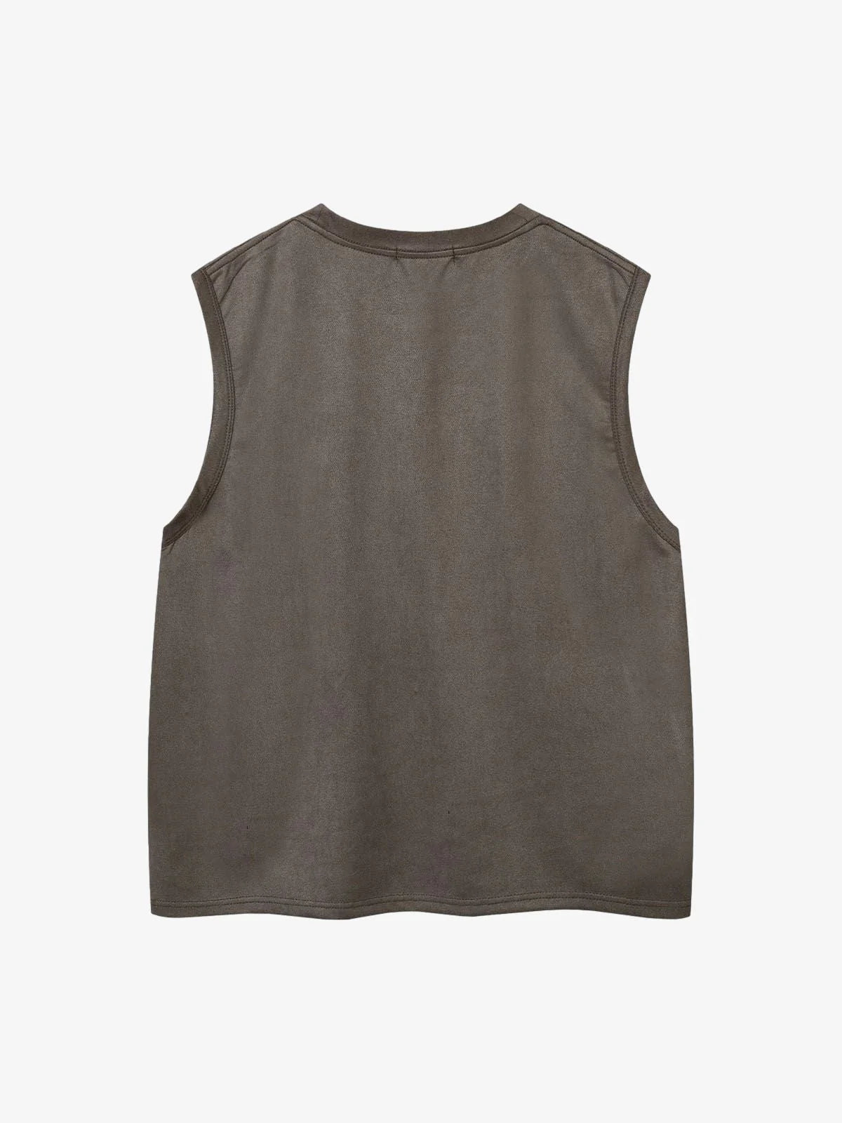 Embroidered Suede-Look Vest-tanktop-Grimstrike