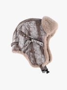 Faux Leather Fur-Lined Trapper Hat-Hats-Grimstrike