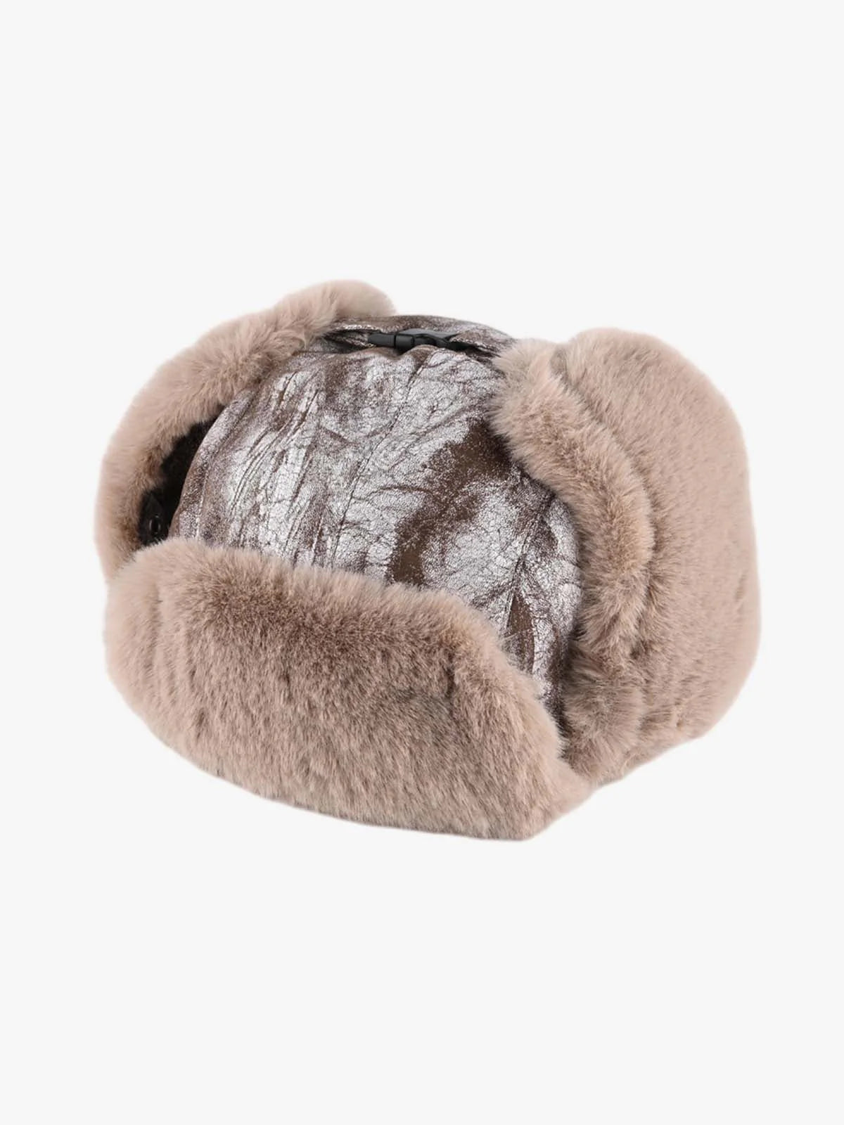 Faux Leather Fur-Lined Trapper Hat-Hats-Grimstrike