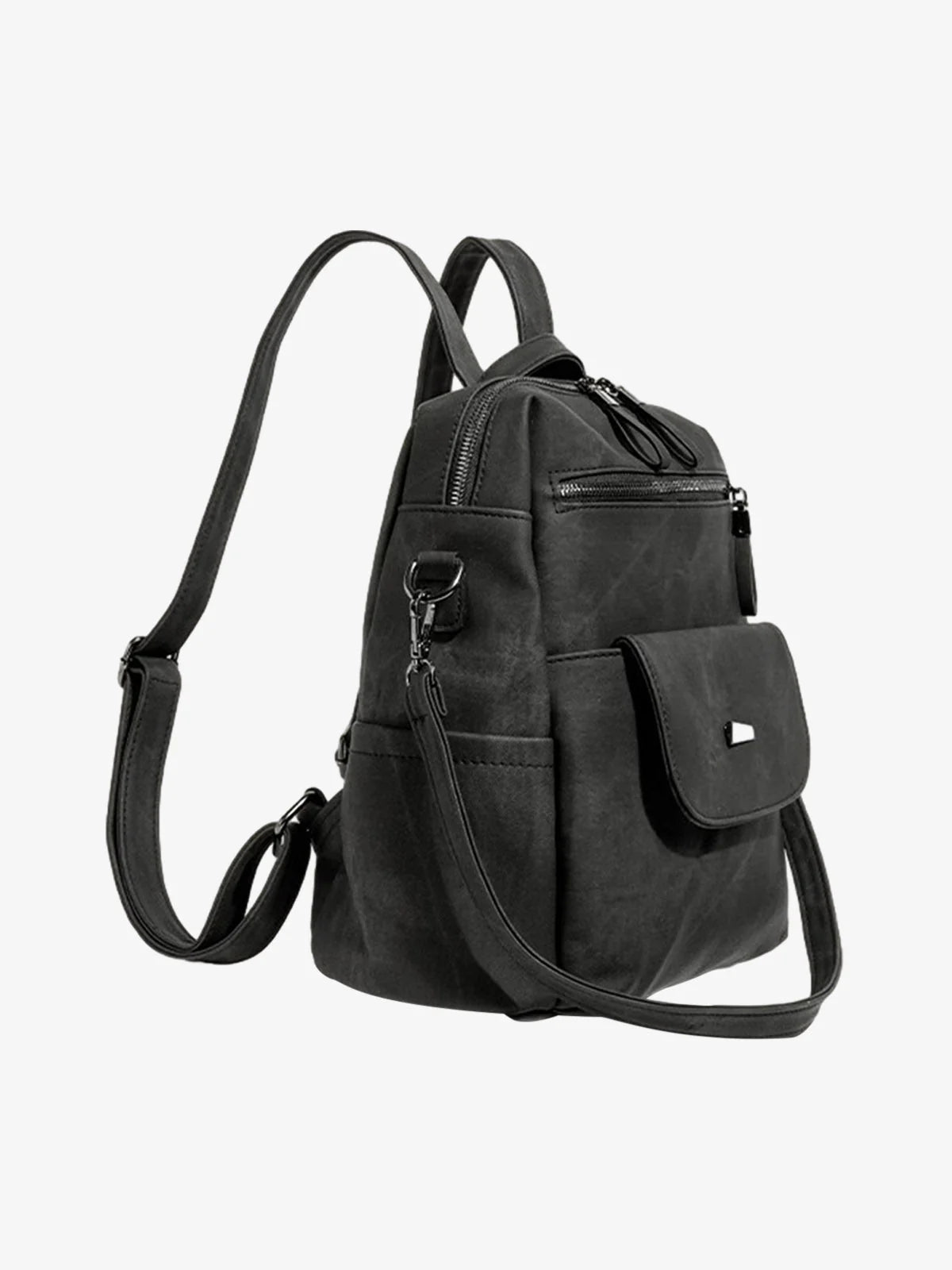 Faux Suede Large Capacity Backpack-bags-Grimstrike