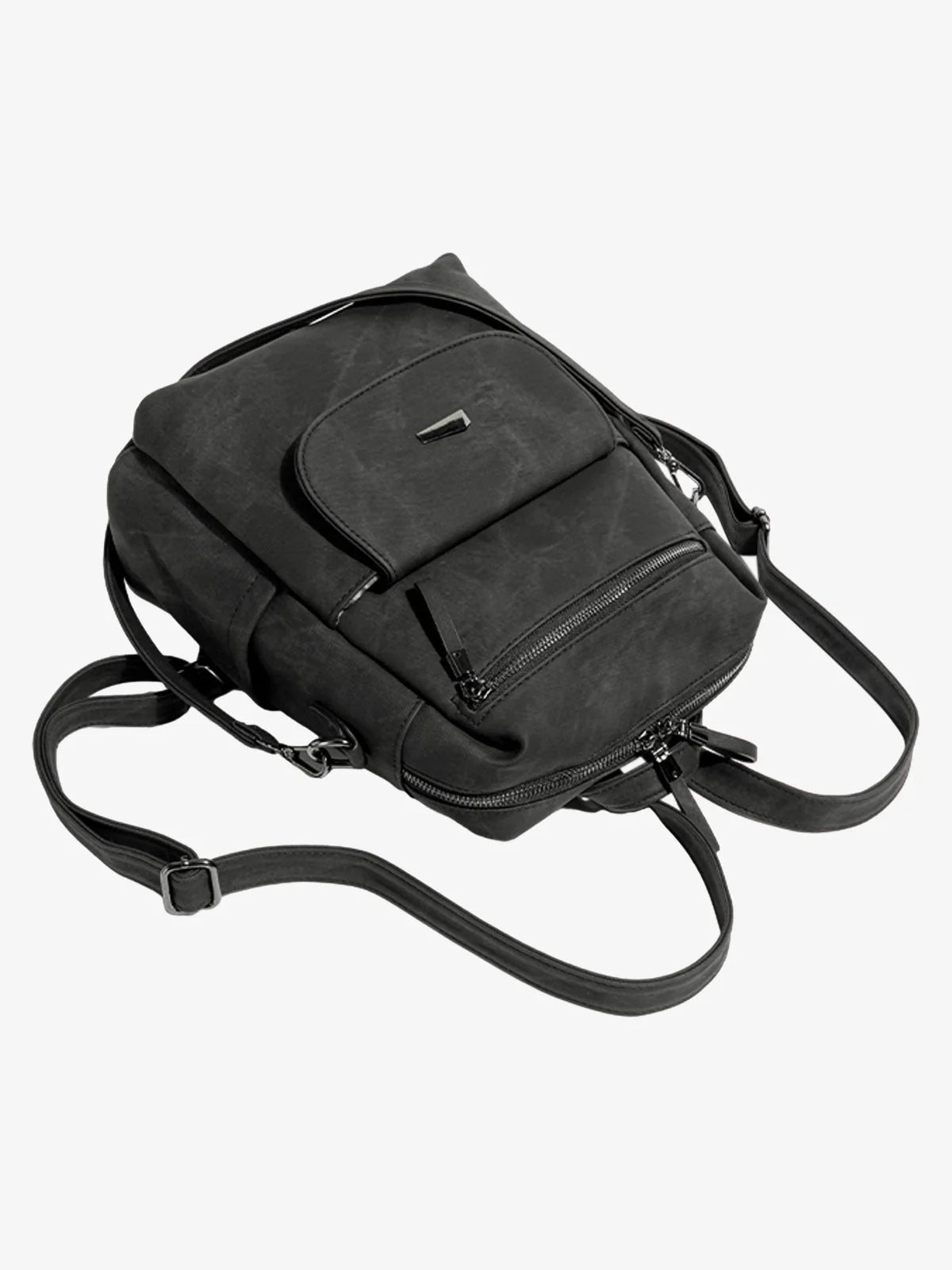 Faux Suede Large Capacity Backpack-bags-Grimstrike