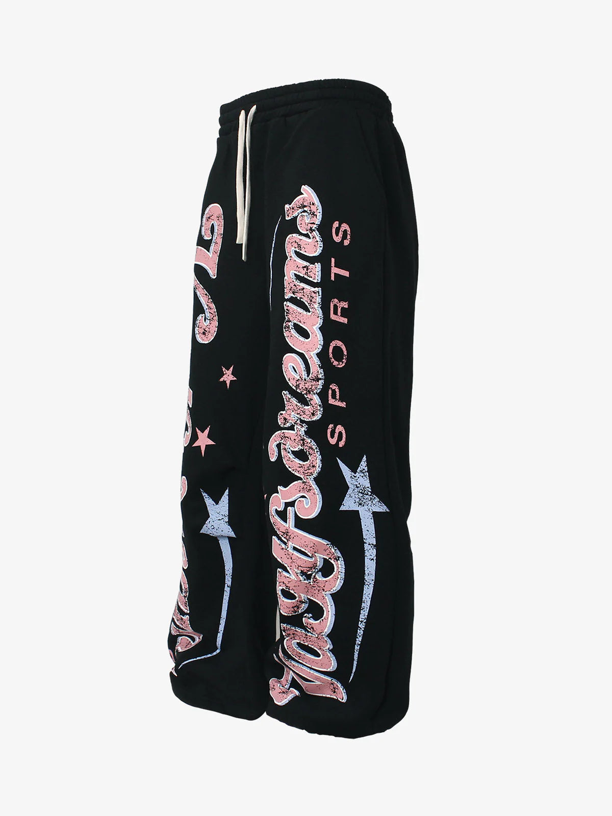 Graphic Wide-Leg Sweatpants-pants-Grimstrike