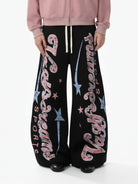 Graphic Wide-Leg Sweatpants-pants-Grimstrike