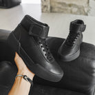 High-Top Sculpted Platform Sneakers-shoes-Grimstrike