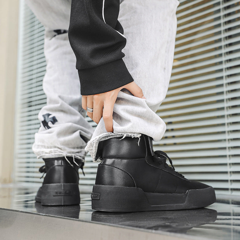 High-Top Sculpted Platform Sneakers-shoes-Grimstrike