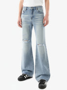 Hip-Hop Washed Distressed Denim Jeans-Jeans-Grimstrike